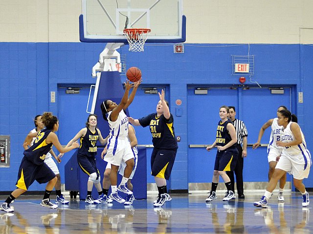 Lady Falcons Fall 80-57 in GNAC Semi-Final Game