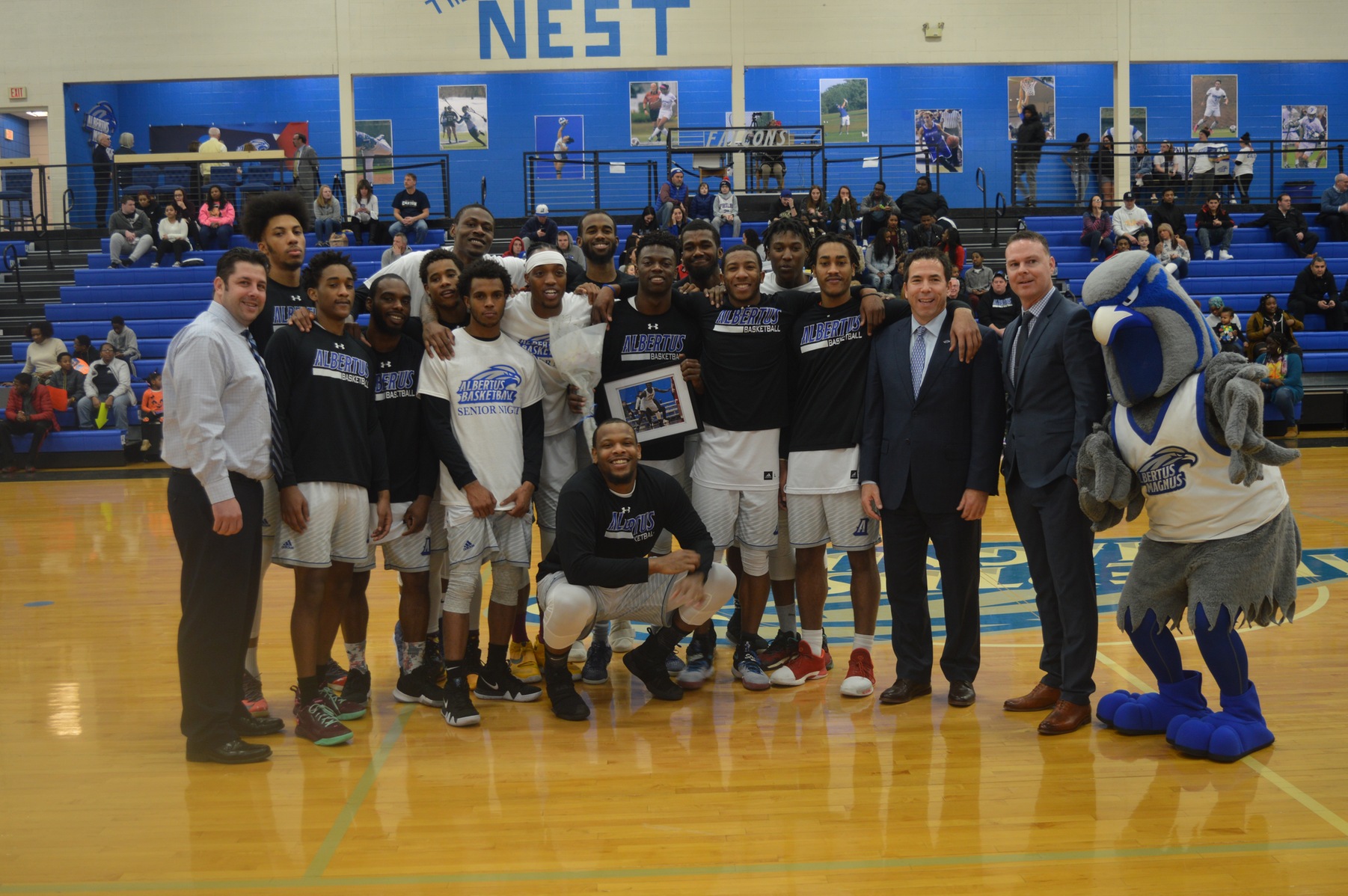 Balanced Attack Leads Men's Basketball Past SUNY Canton on Senior Night