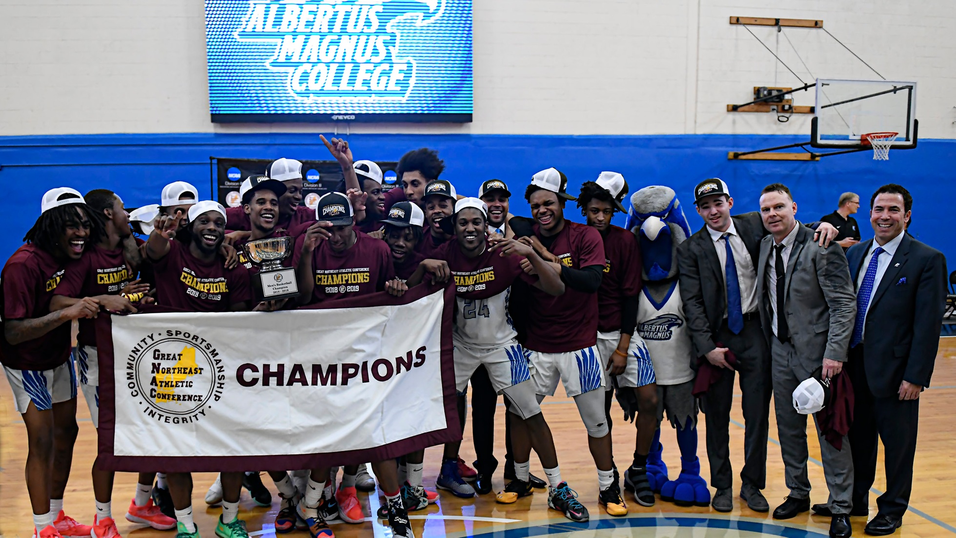 Falcons Capture Eighth GNAC Championship; Knocks off Saint Joseph&rsquo;s (CT), 81-77