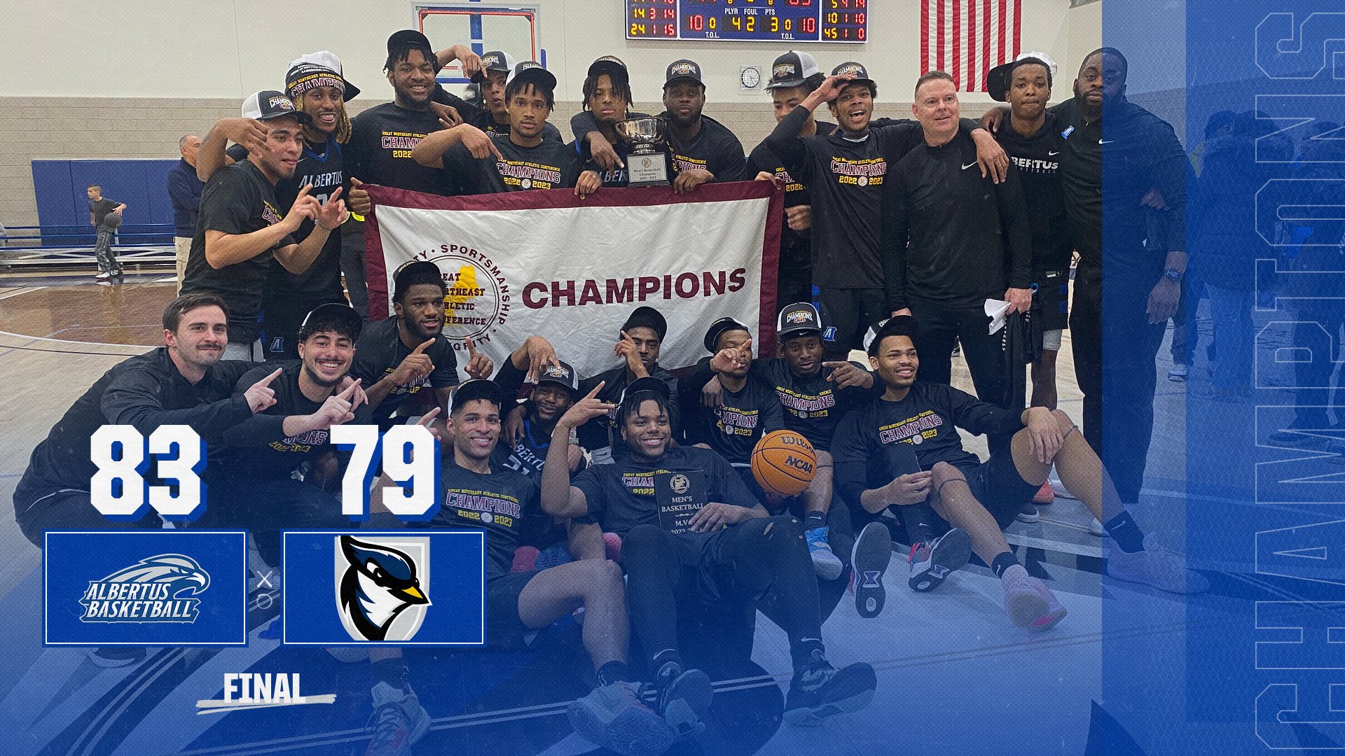 Men's Basketball Topples #1 USJ (CT) to Earn Ninth GNAC Championship Title