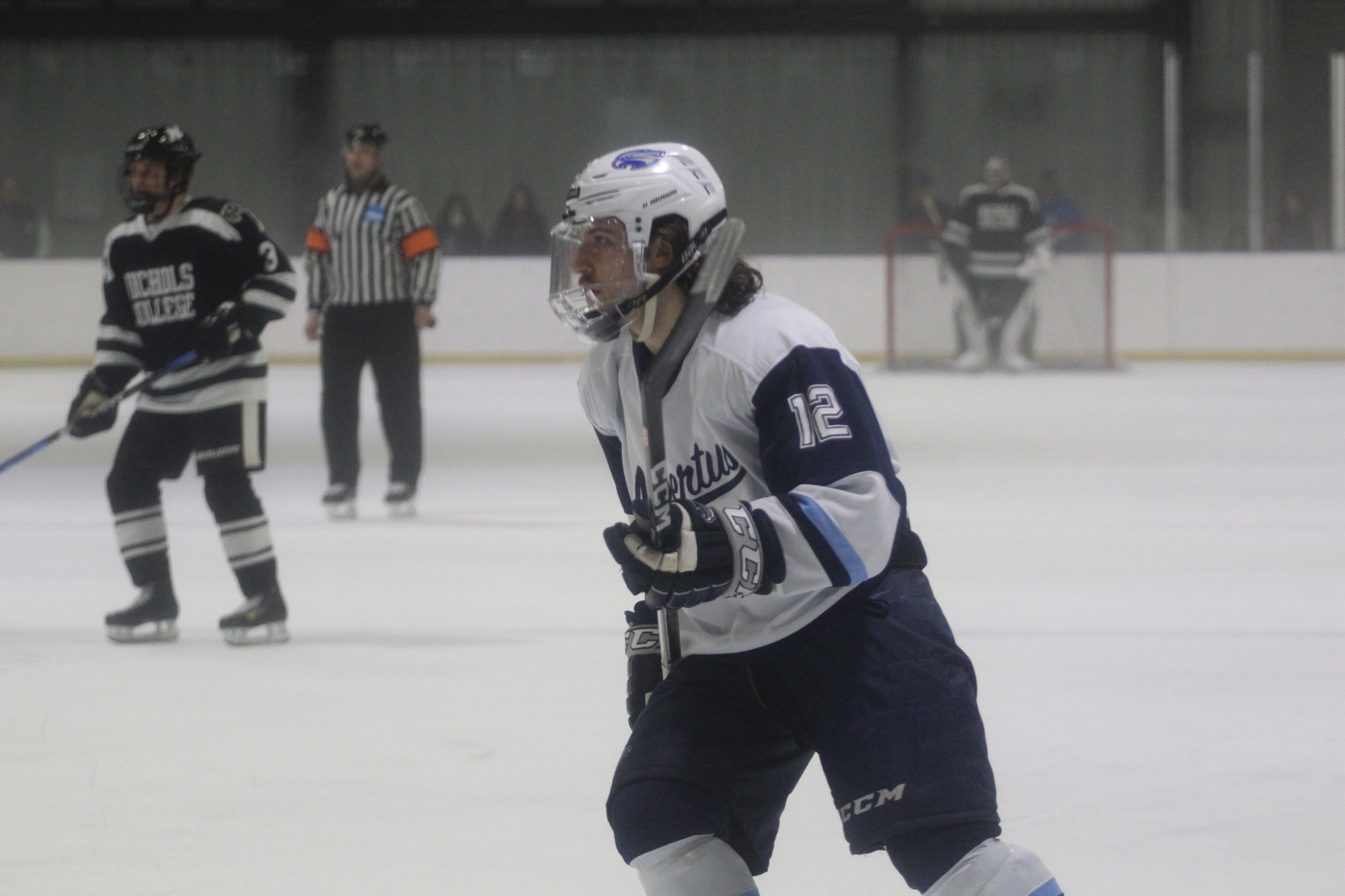Manning Scores Twice In Men's Ice Hockey Loss To Curry