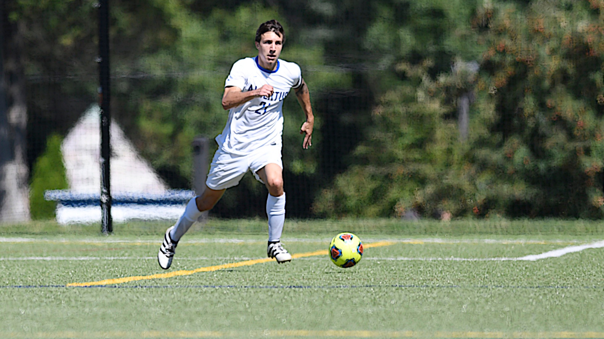 Saad Nets Game-Winner as Men&rsquo;s Soccer Beats Suffolk, 3-2