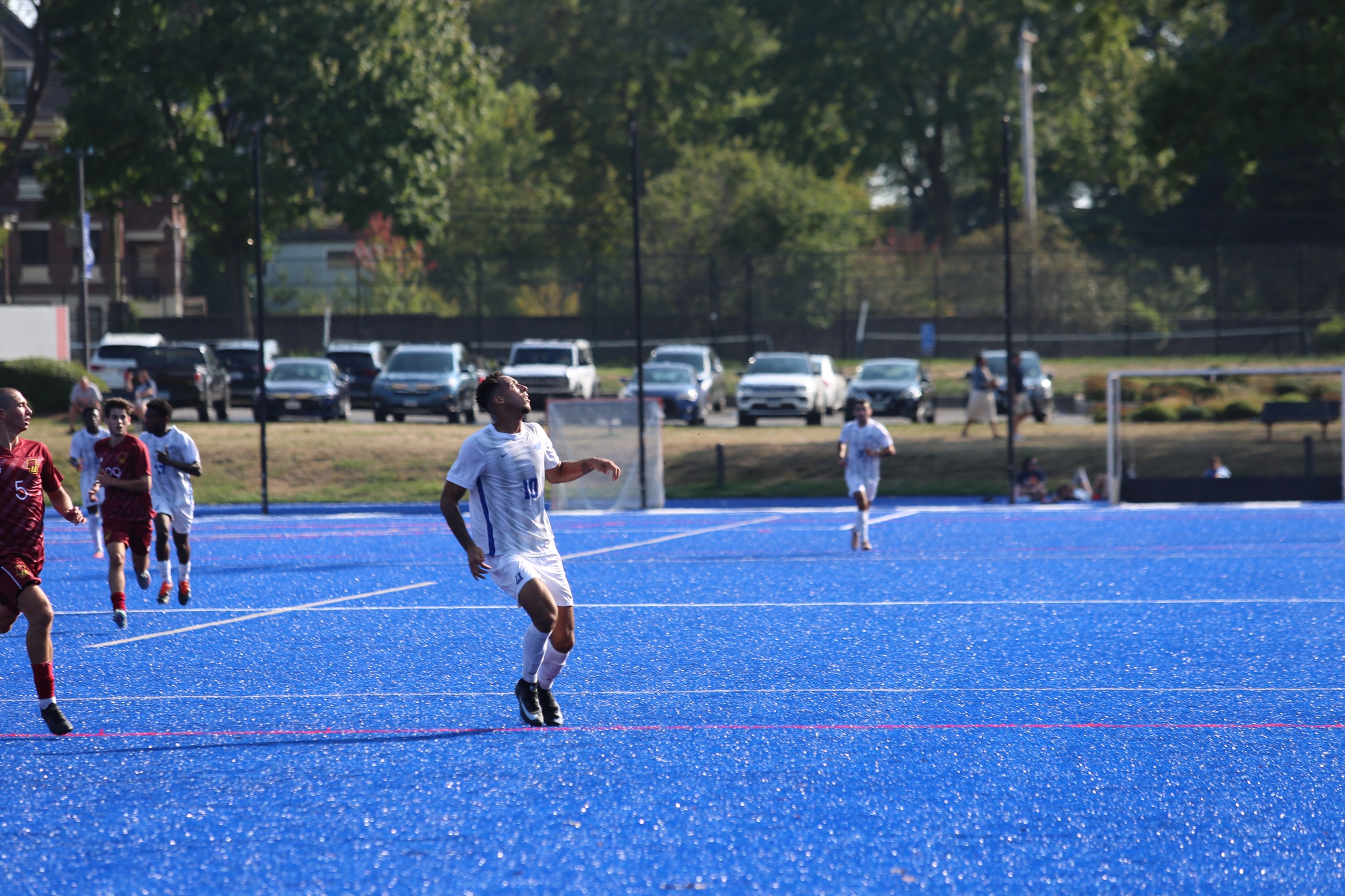 Lauria's Hat Trick, Late Goal Vault Men's Soccer To Comeback Win Over SJC